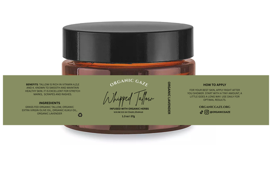 Organic Whipped Tallow Balm Infused with Lavender